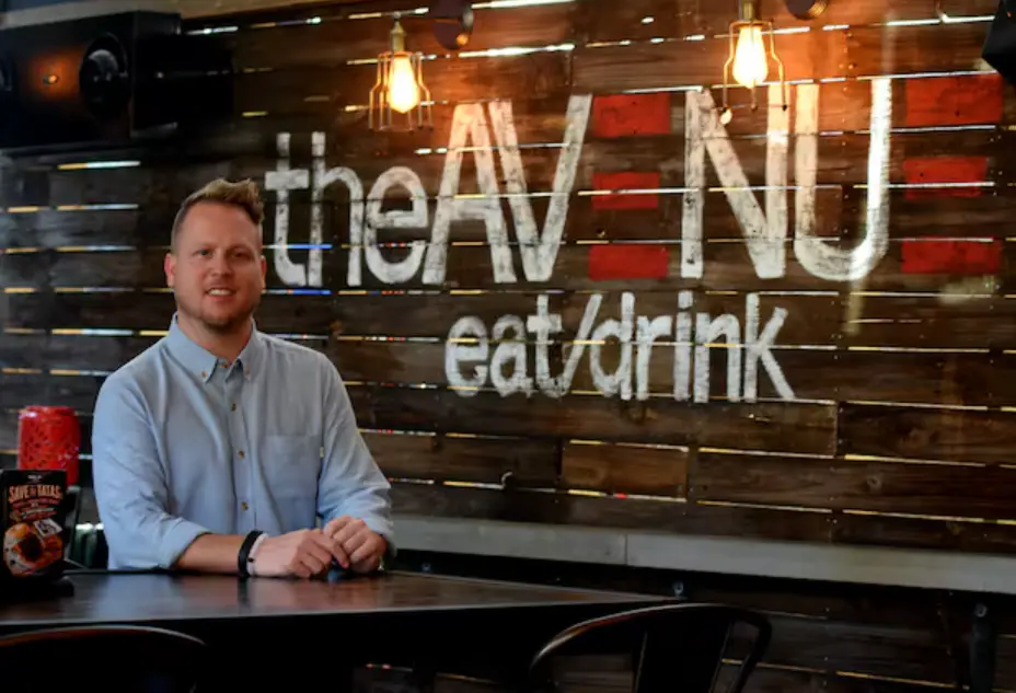 Owner Stephen Schrutt posing at The Avenue in 2015.