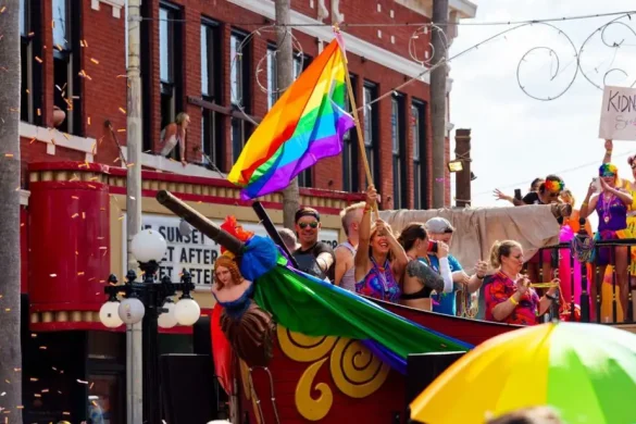 Colorful floats and performers at the Tampa Pride Diversity Parade