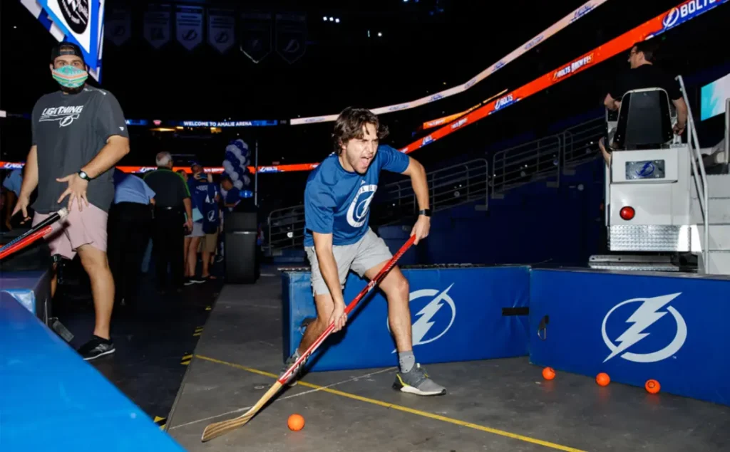 Oversized games with ThunderBug mascot at Bolts Brew Fest