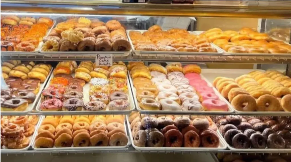 Close-up of famous apple fritter from Hole In One Donuts