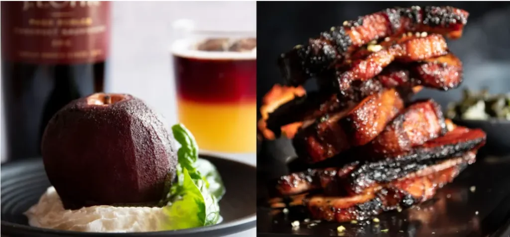 Tabletop grill with bulgogi at Matjoa Korean BBQ