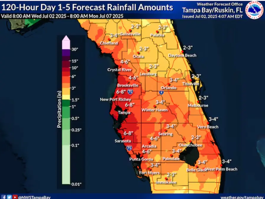 Dark clouds gather before Fourth of July in Tampa