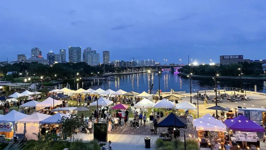 Tampa most exciting city street market at Armature Works