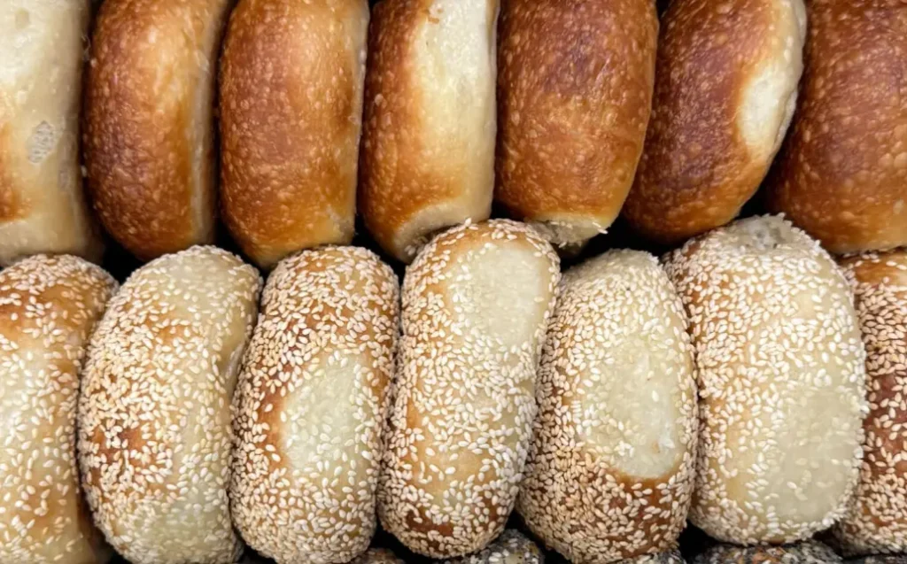 Fresh bagels with rotating schmears at PopUp Bagels Tampa