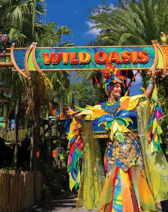 Wild Oasis rainforest-themed adventure at Busch Gardens Tampa Bay