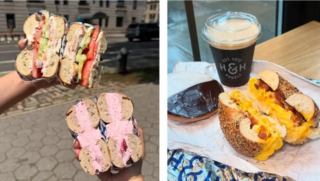 H&H Bagels Tampa menu board