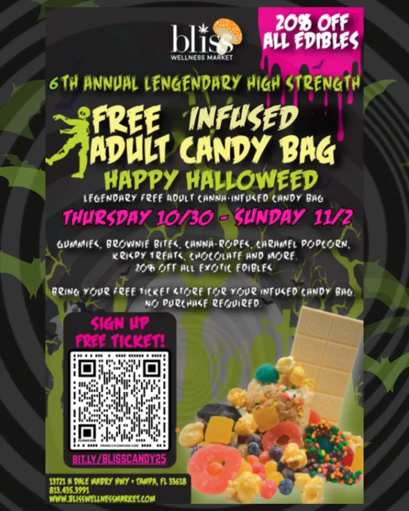 Bliss Wellness Market hosting a free event with infused treat bags for Halloween