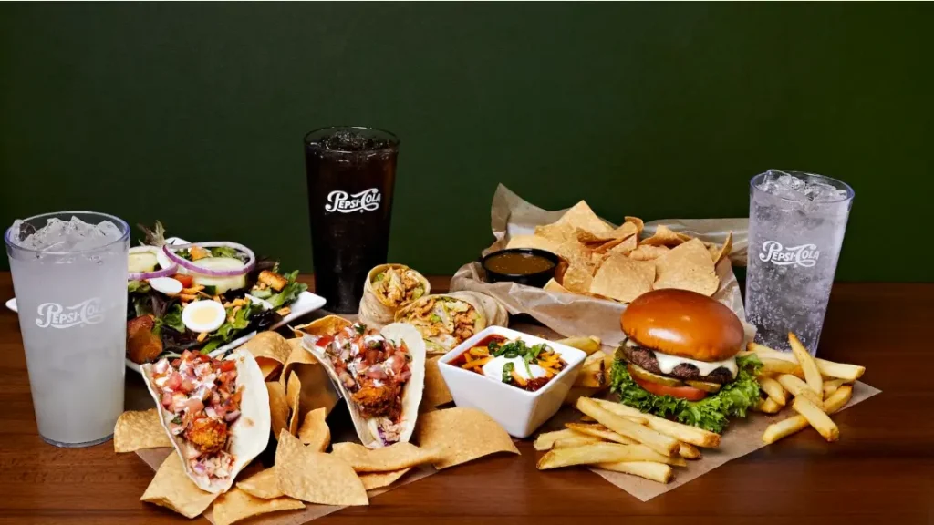 Greene Turtle Tampa menu with crab cakes, tacos, and burgers