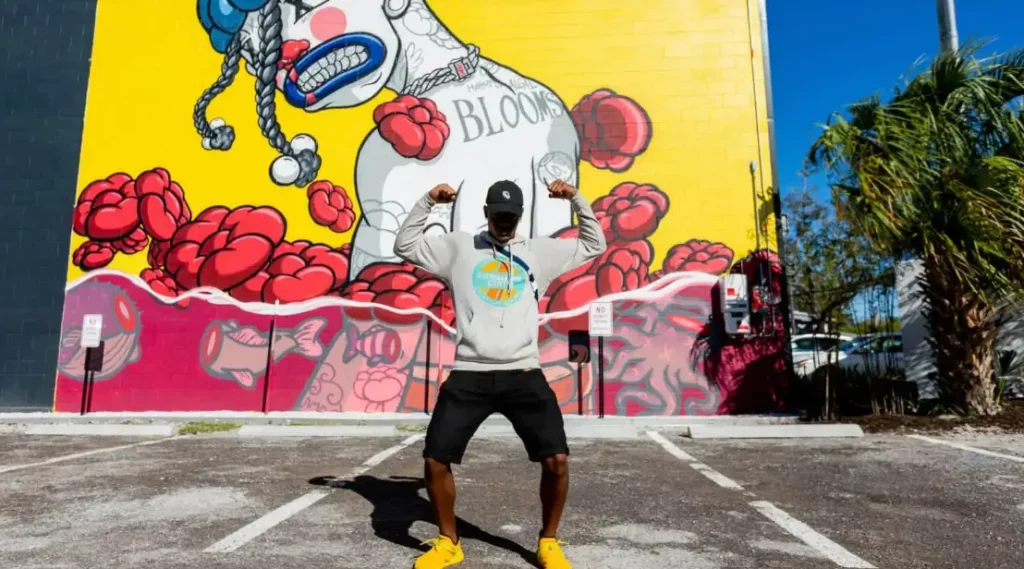 SHINE Mural Festival Tampa local artist painting