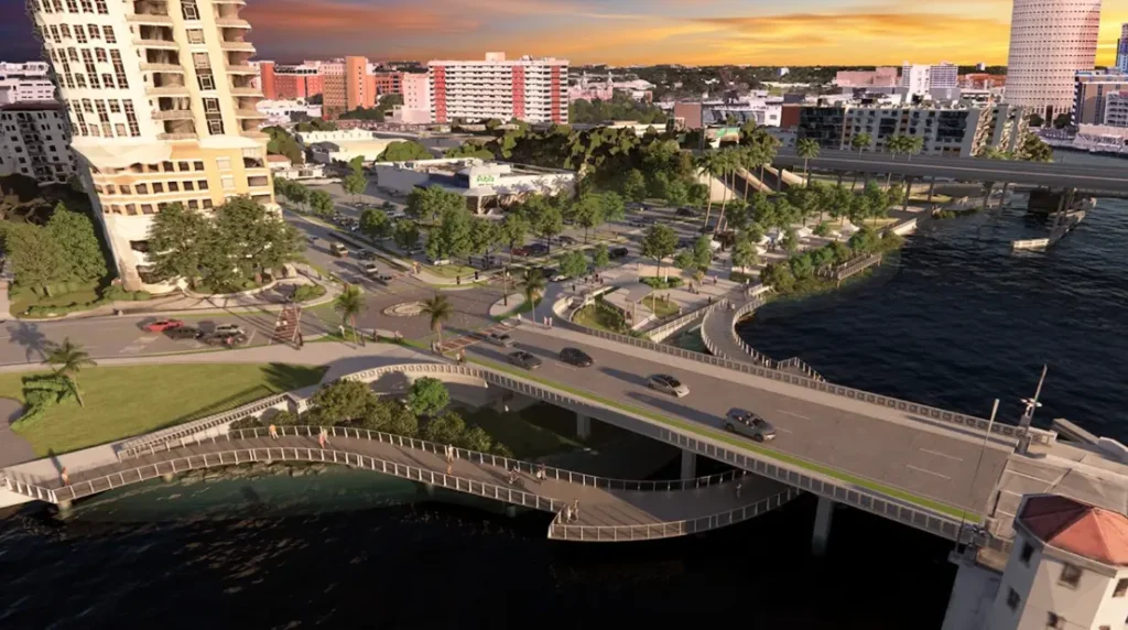 Tampa Riverwalk connecting West Tampa neighborhoods