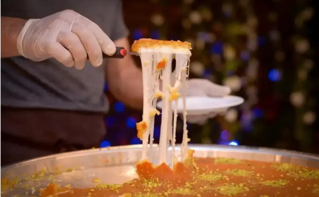 Interior seating at Kunafa Cafe in Temple Terrace