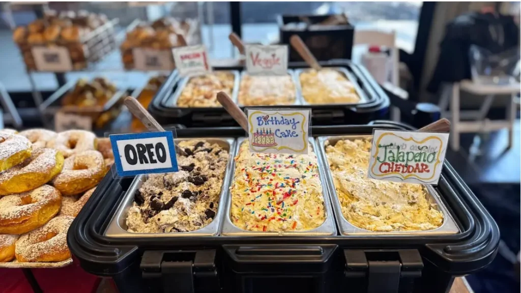 Creative cream cheese spreads at The Bagel Nook Tampa