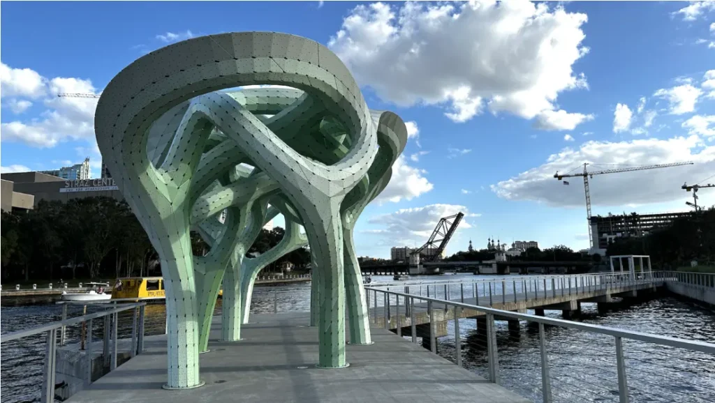 Holiday lighted boat parade at Julian B. Lane