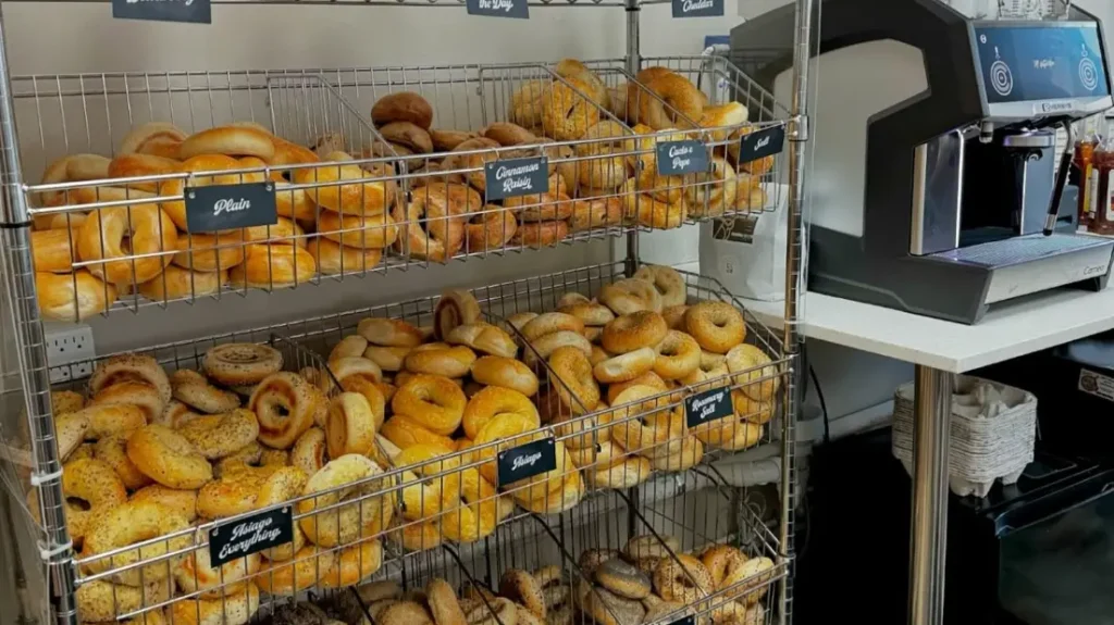 Jeff’s Bagel Run bagel varieties on display