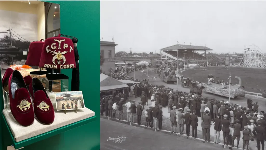 Shriners memorabilia and early Gasparilla fairgrounds at Plant Museum