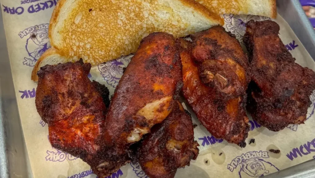 Wicked Oak smoked chicken wings in Tampa Florida